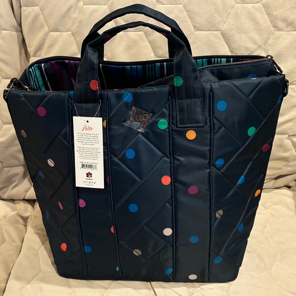 NWT Lug Dory XL in Multi dots Navy - Picture 3 of 10